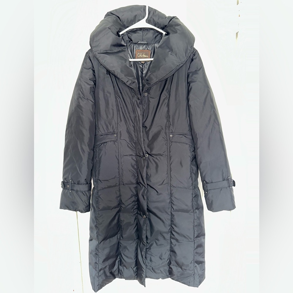 Women's Medium Cole Haan Black Long Winter Jacket